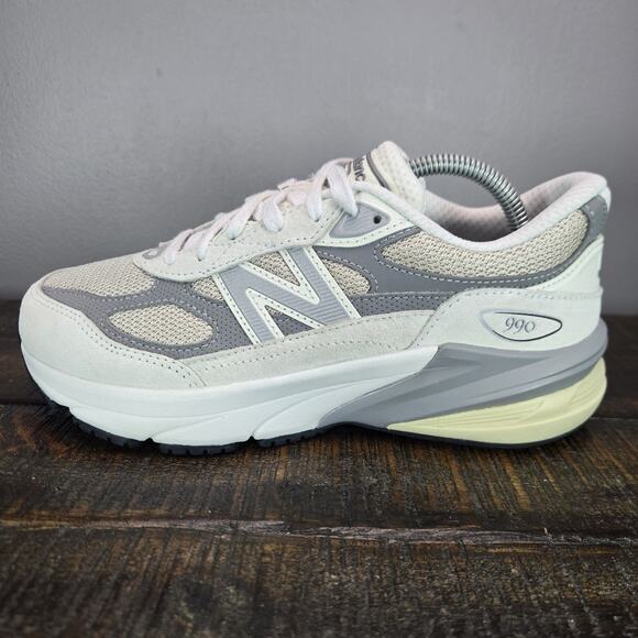 NEW New Balance 990v6 Kids Size 5 Marblehead White Running Shoe Sneaker GC990NC6 - Picture 7 of 12